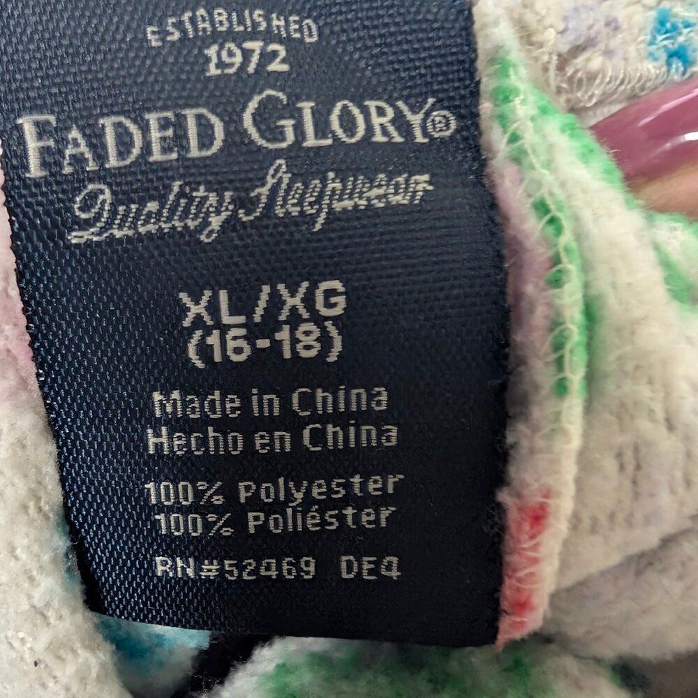 Faded Glory Fuzzy Sparkles Let It Snow Pajama Pants Size XL - Picture 4 of 5